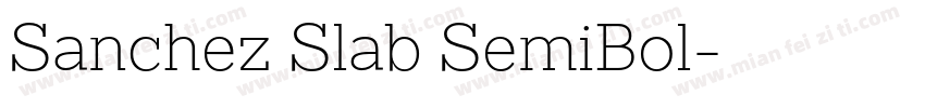 Sanchez Slab SemiBol字体转换